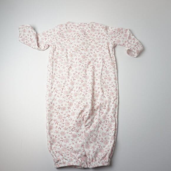 Carter's 2-Piece Convertible Snap Romper & Hat Set White Pink Floral Print (6m) - Picture 6 of 7